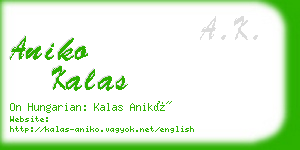 aniko kalas business card